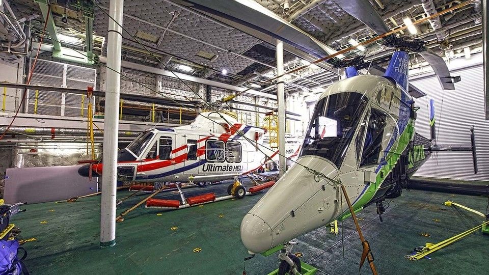 Gli elicotteri impegnati nella spedizione Endurance 22