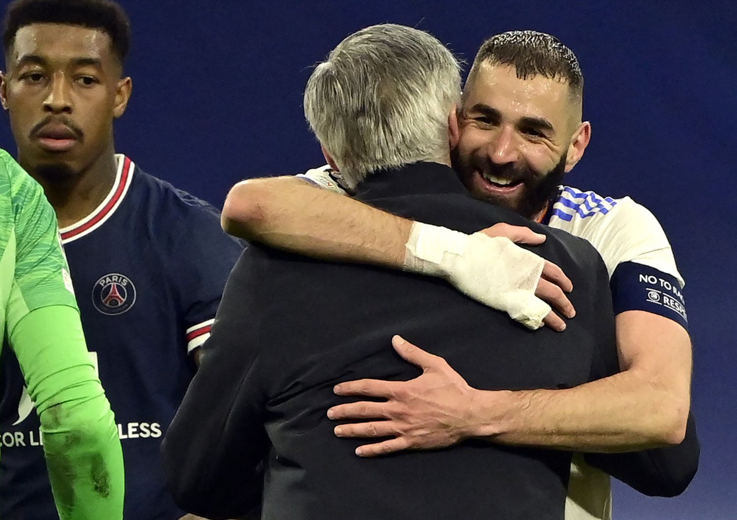 Karim Benzema e Carlo Ancelotti