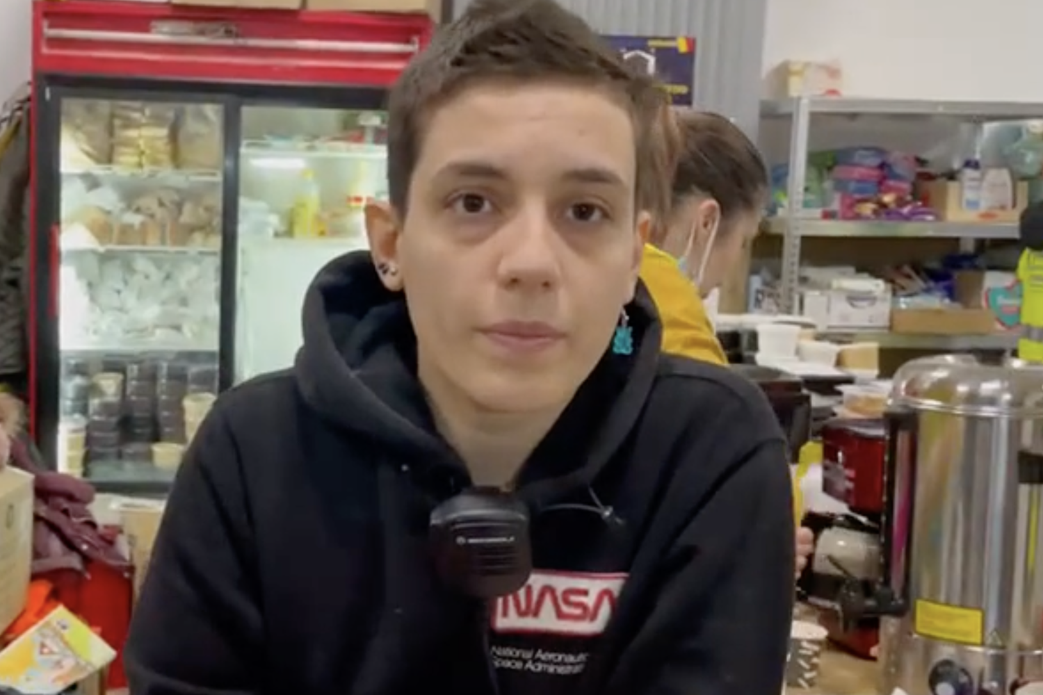 Alexandra, la coordinatrice dei volontari alla stazione di Bucarest