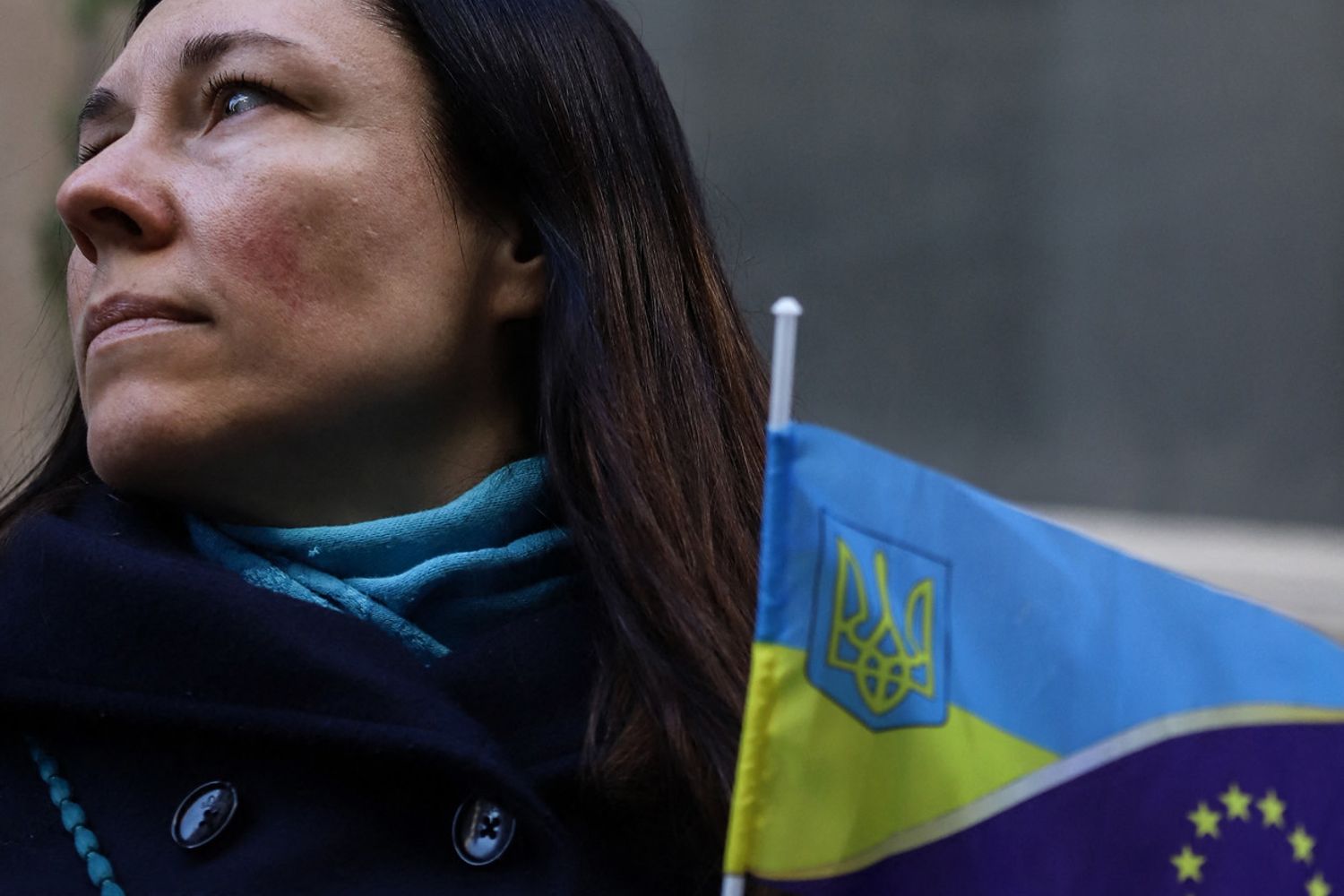 Una manifestazione a sostegno dell'Ucraina&nbsp;