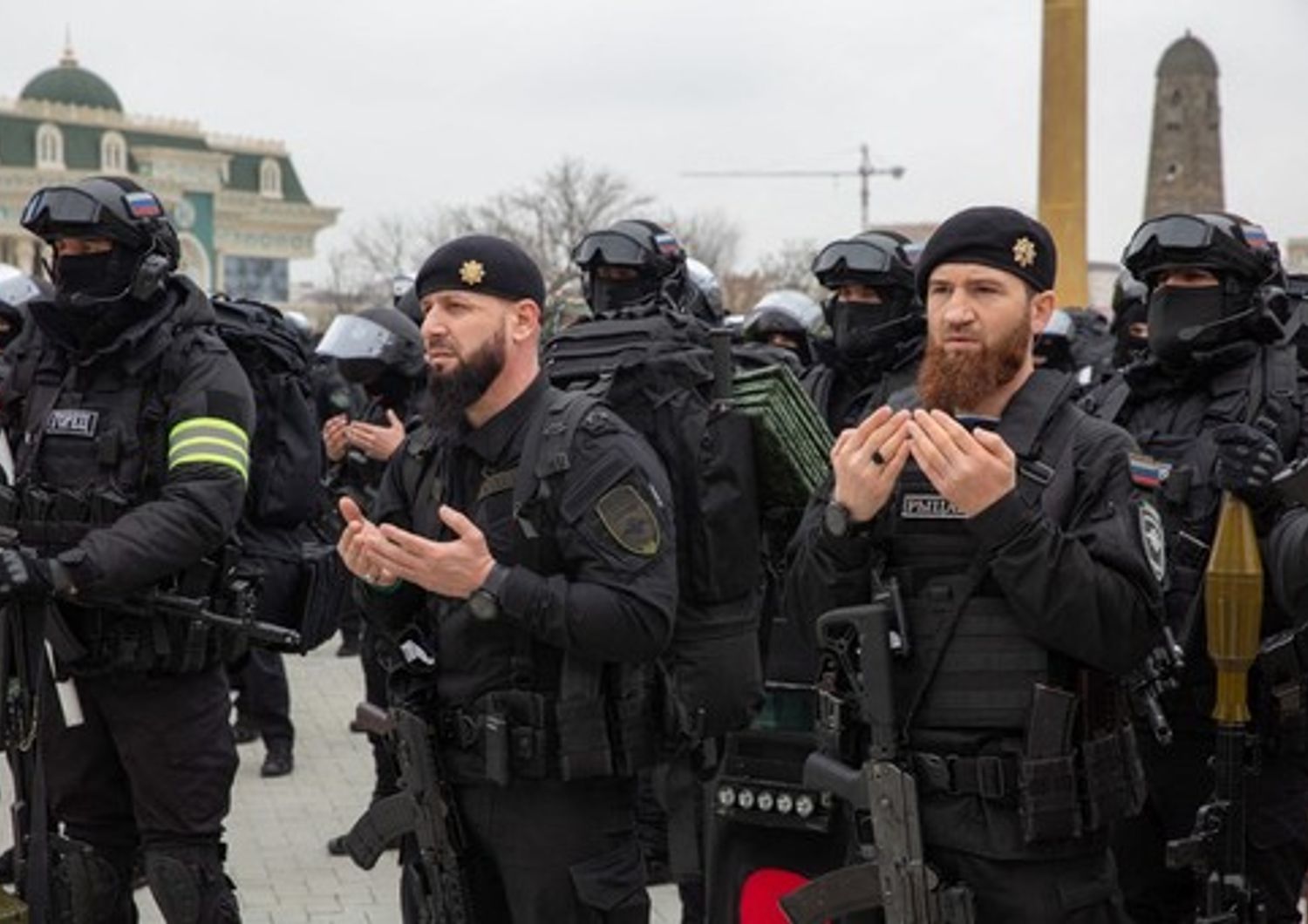 Ramzan Kadyrov con le sue milizie