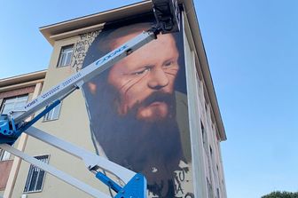 Il murale a Napoli dedicato a F&euml;dor Dostoevskij