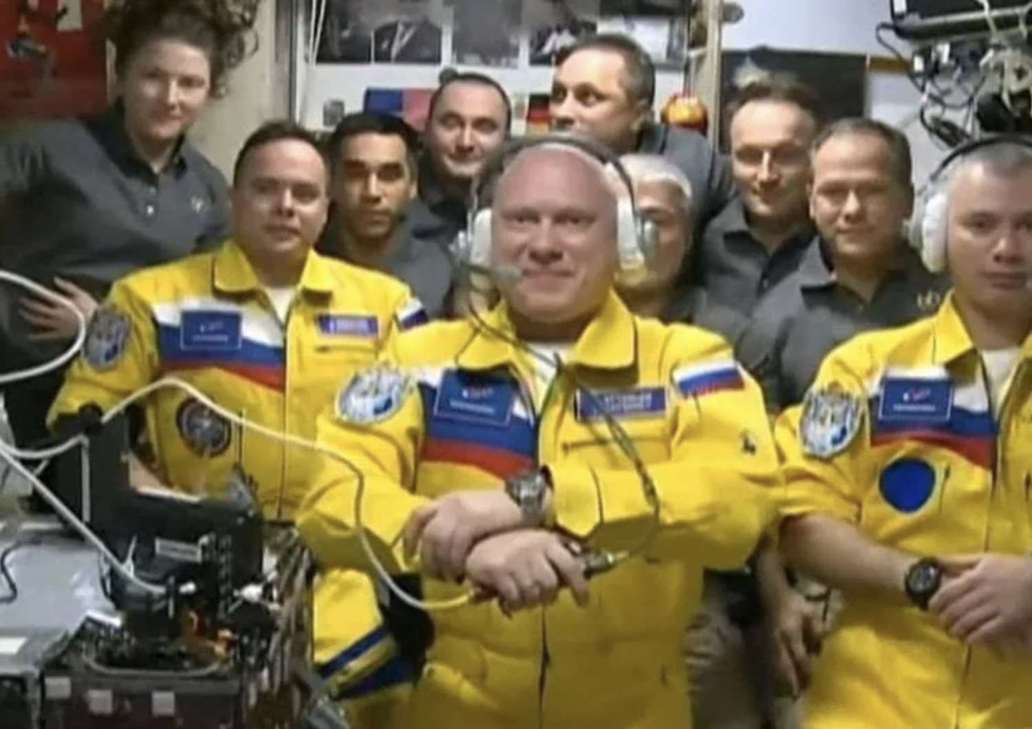 L'equipaggio russo della Soyuz