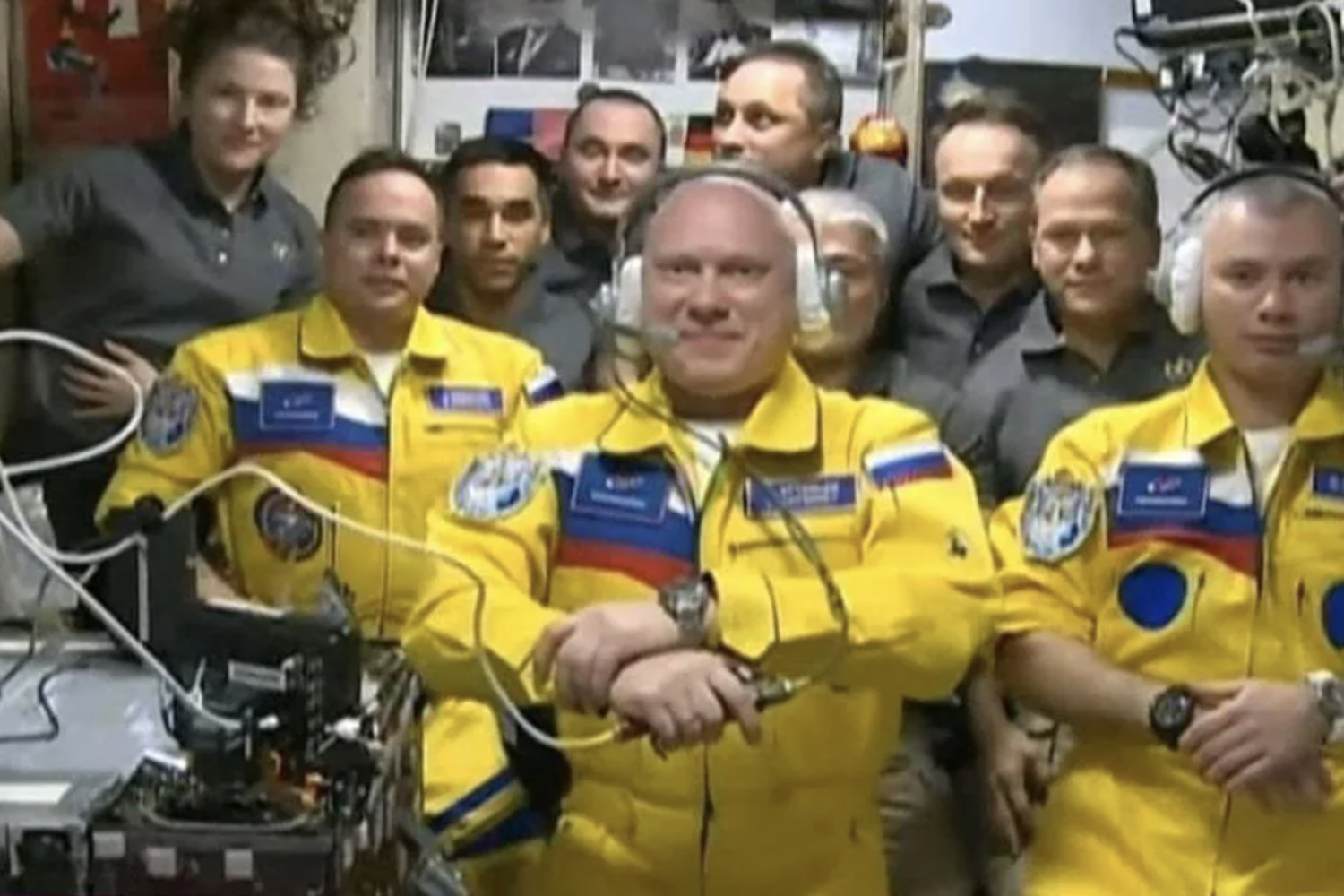 L'equipaggio russo della Soyuz