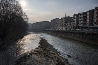 Il Po a secco a Torino