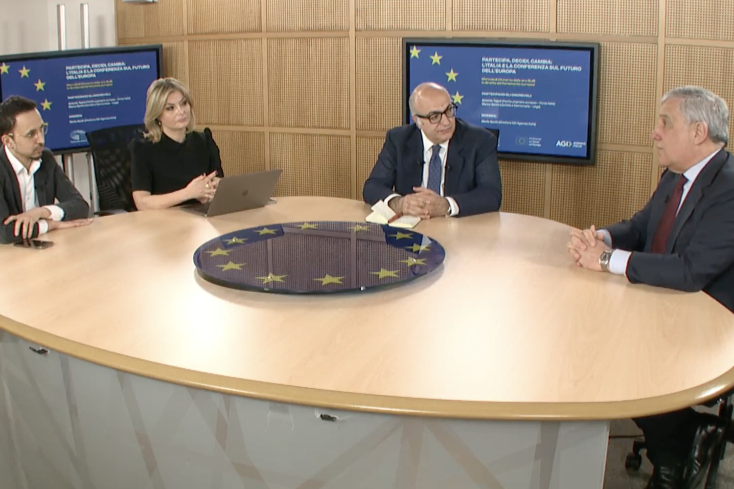 Brahim Maarad, Rita Lofano, Mario Sechi e Antonio Tajani