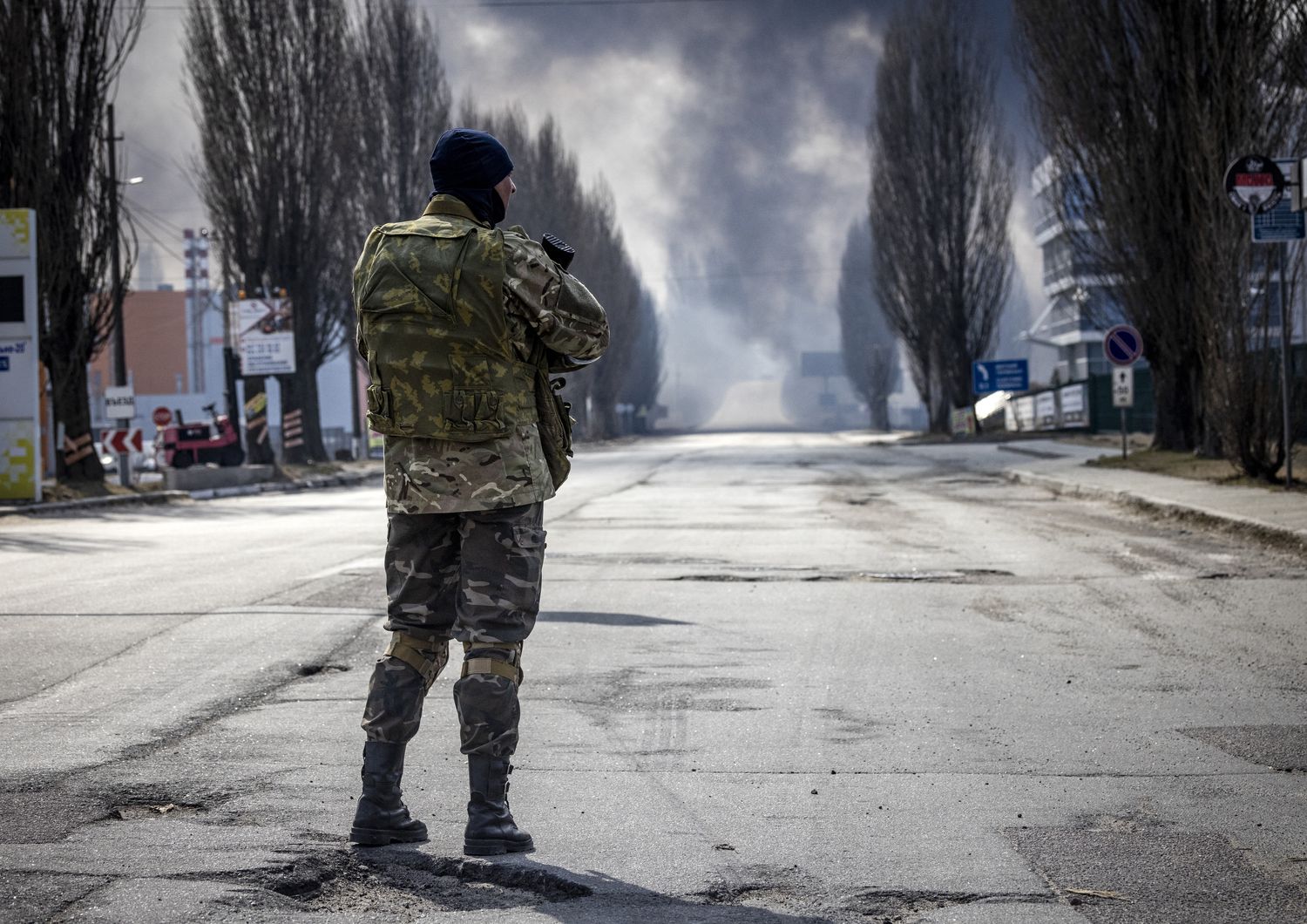 Soldato ucraino a Kiev
