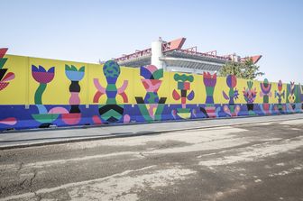 ippodromo trotto milano murale