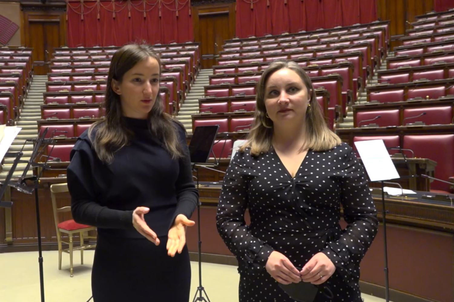 La soprano russa Anna Koshkina e la soprano ucraina Sofiia Chaika&nbsp;