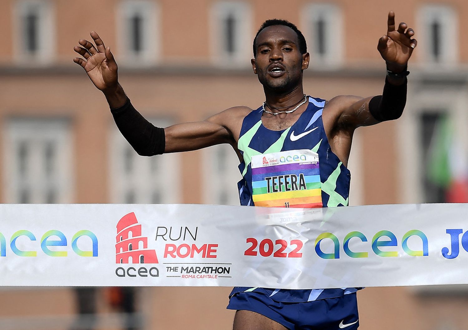 Fikre Bekele Tefera vincitore della Maratona di Roma 2022&nbsp;
