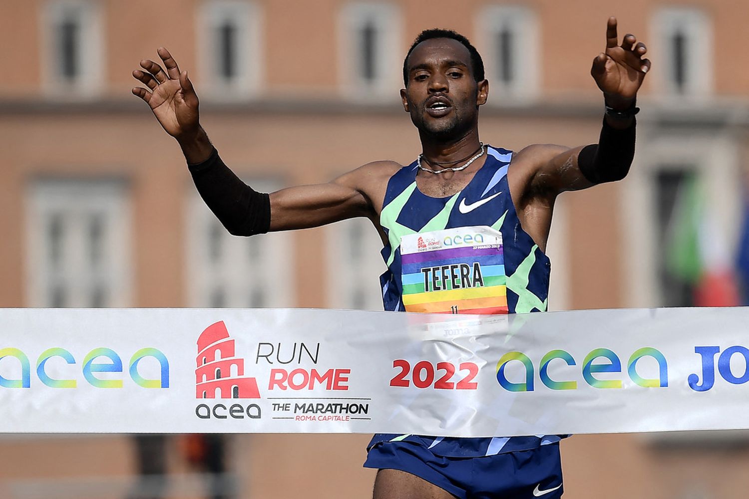 Fikre Bekele Tefera vincitore della Maratona di Roma 2022&nbsp;