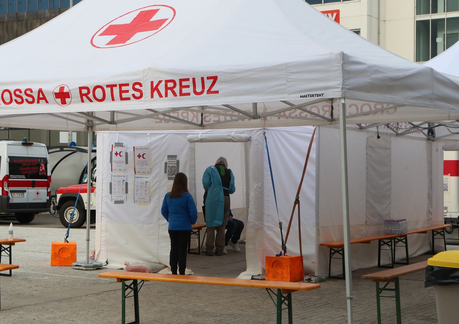 Test covid per i profughi ucraini a Bolzano&nbsp;