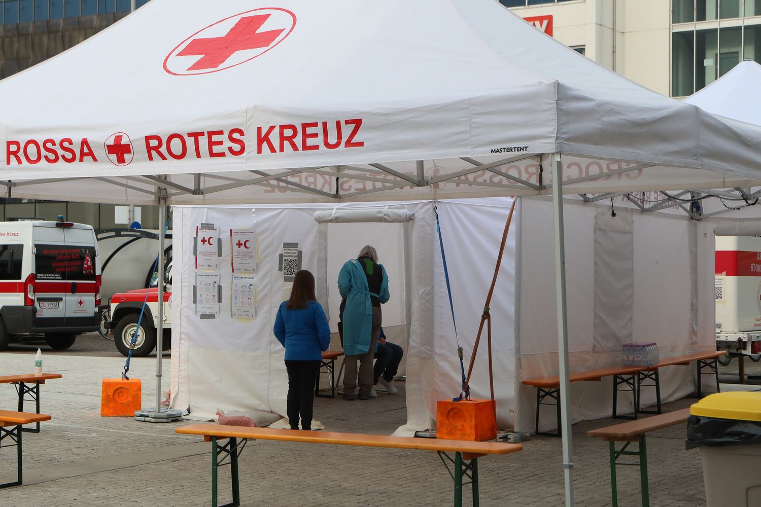 Test covid per i profughi ucraini a Bolzano&nbsp;