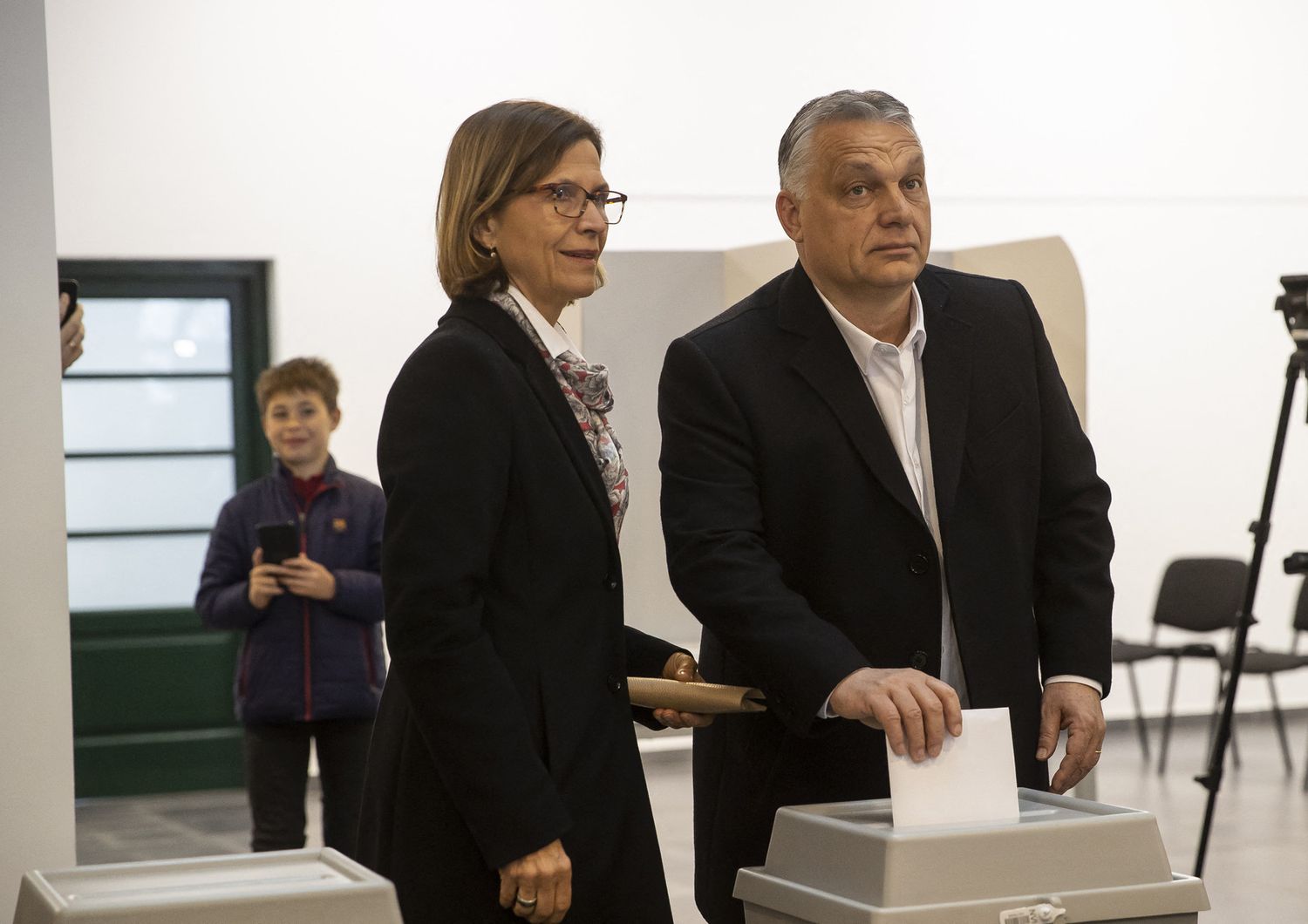 Viktor Orban con la moglie