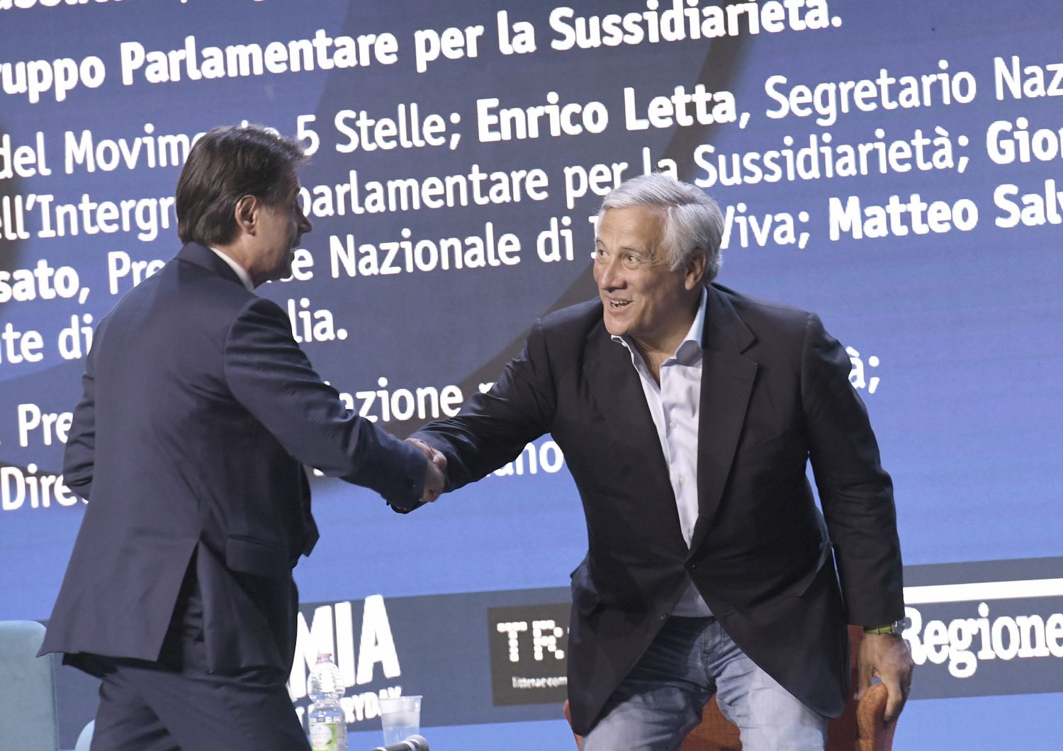 Giuseppe Conte e Antonio Tajani&nbsp;