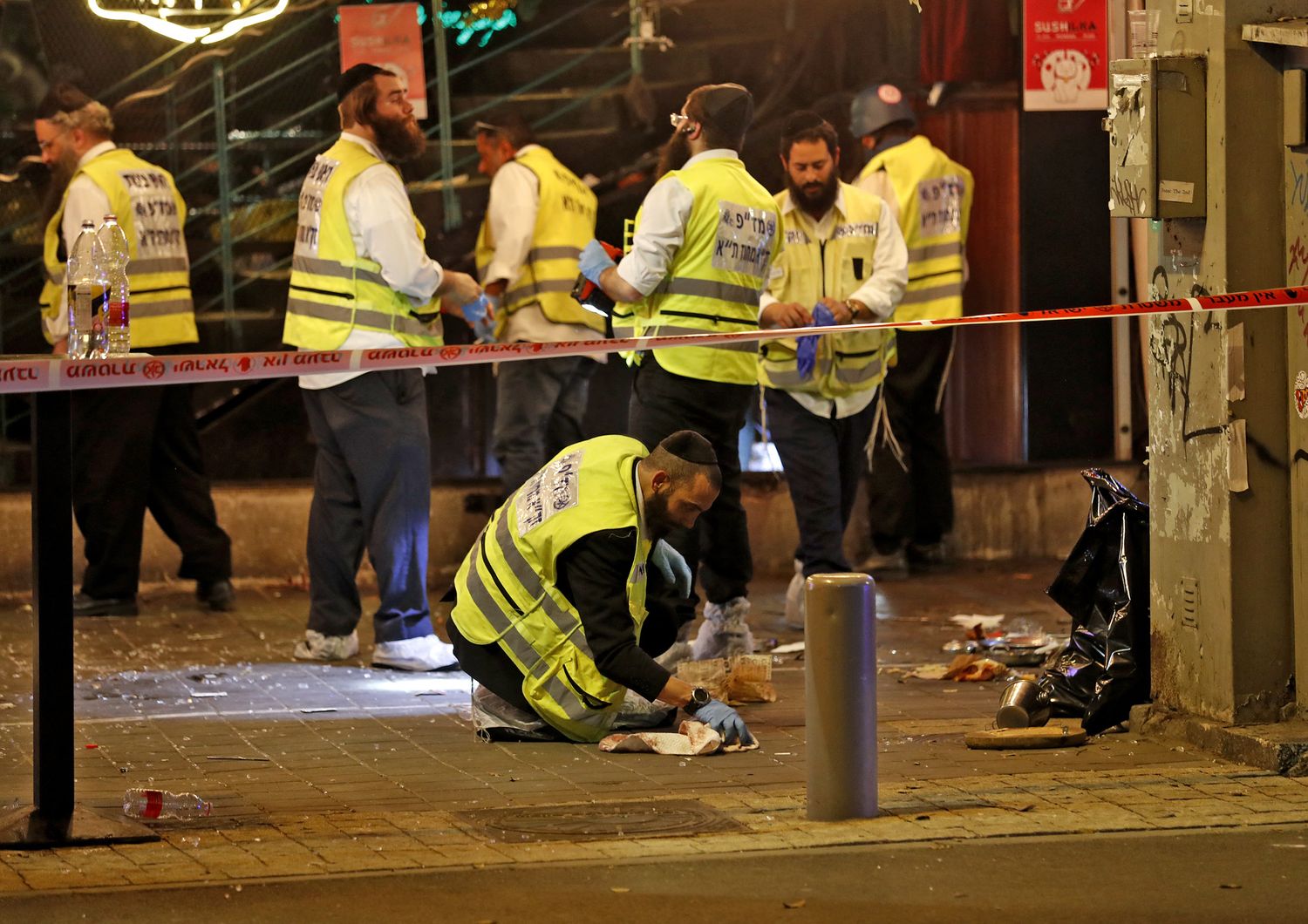 Il luogo dell'attentato a Tel Aviv&nbsp;