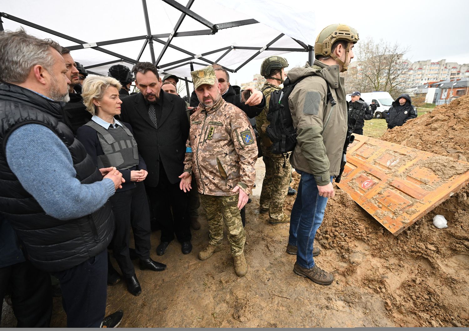 Ursula von der Leyen a Bucha&nbsp;