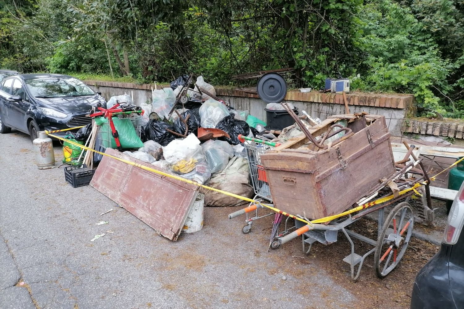 Operazione di bonifica a Villa Ada