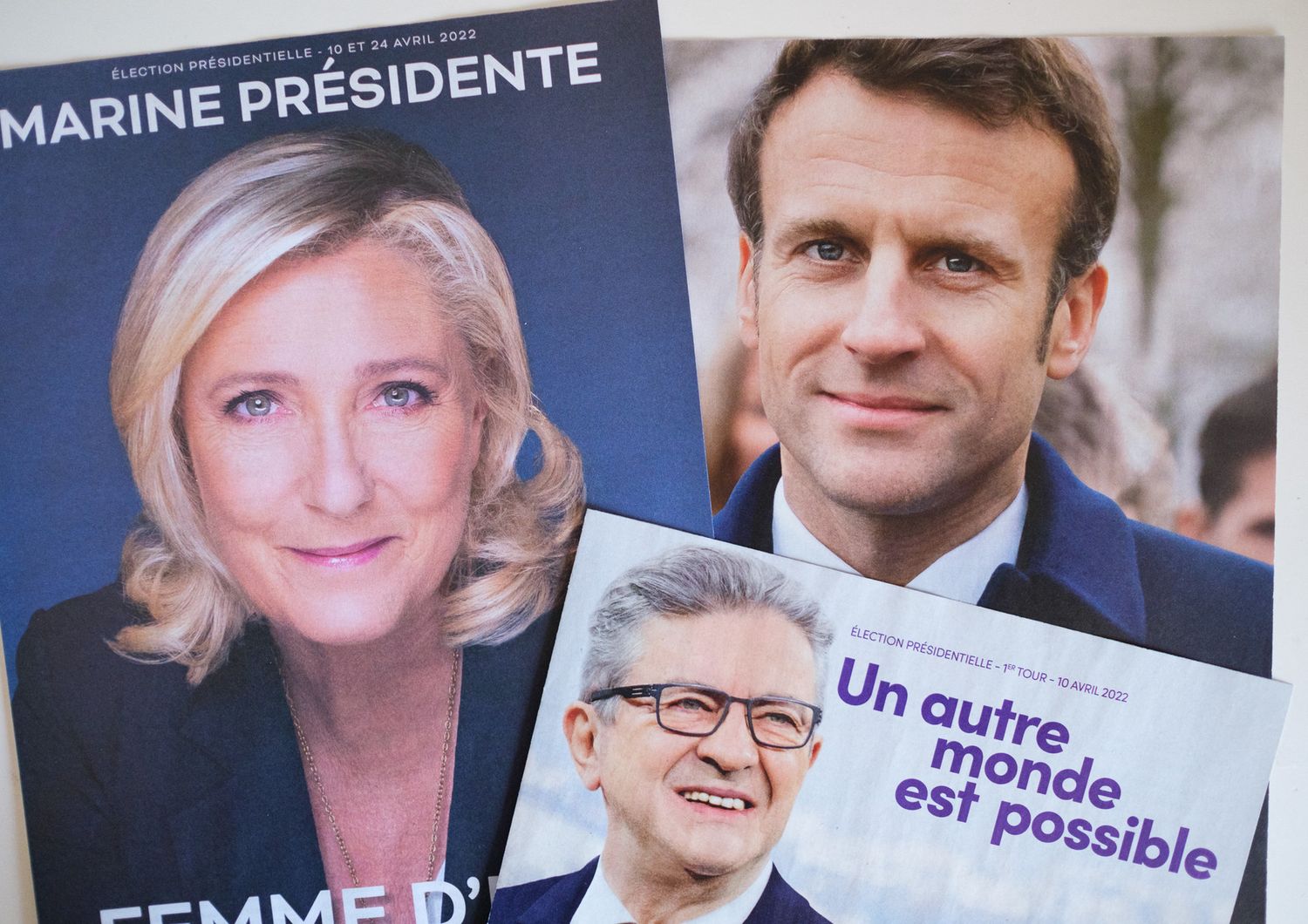 Manifesti elettorali per le presidenziali francesi del 2022