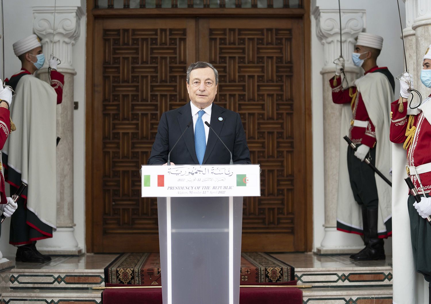 Il presidente del Consiglio Mario Draghi ad Algeri&nbsp;
