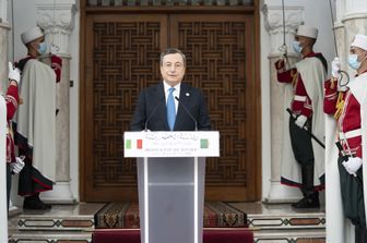 Il presidente del Consiglio Mario Draghi ad Algeri&nbsp;