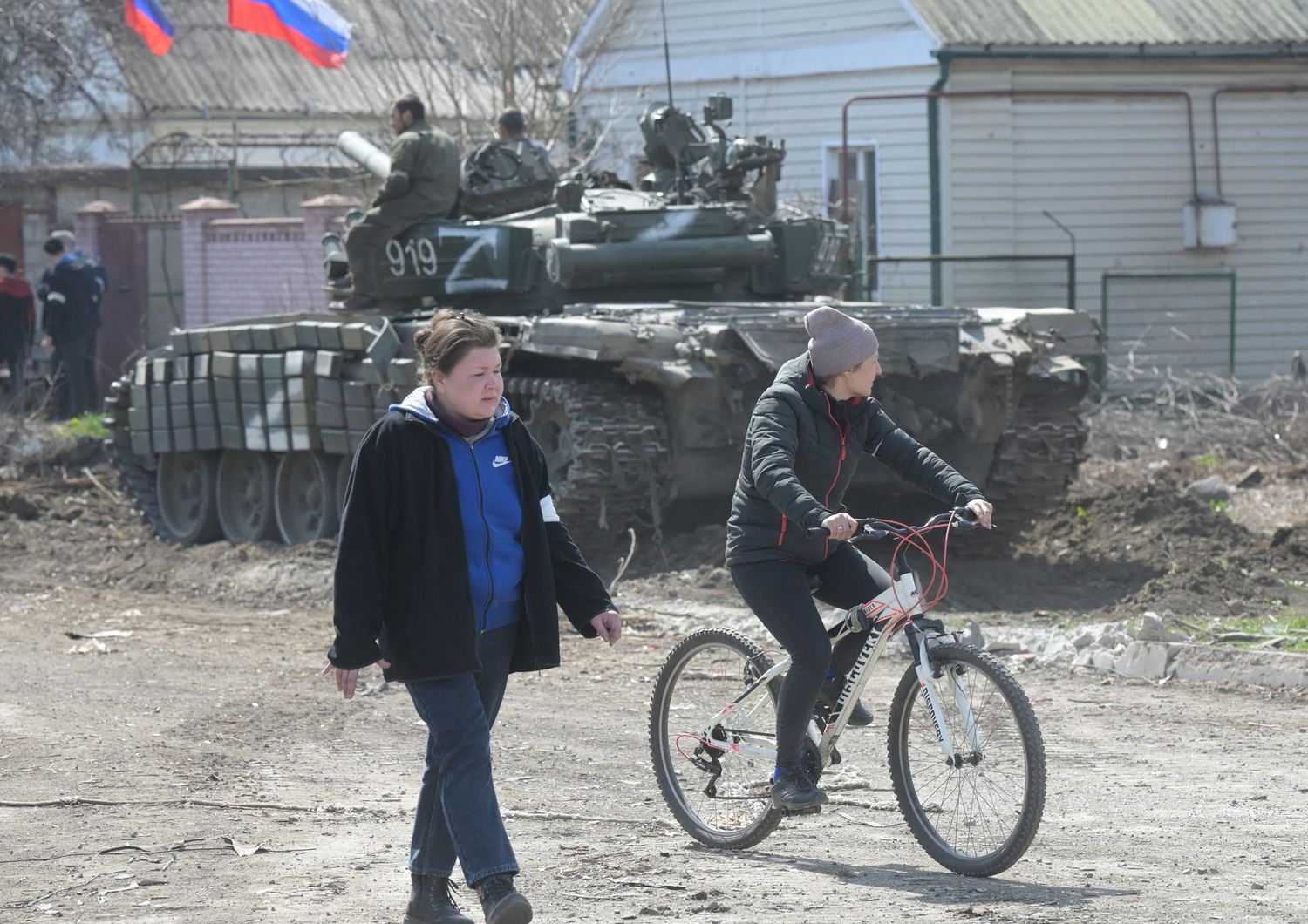 Carro armato russo a Mariupol&nbsp;