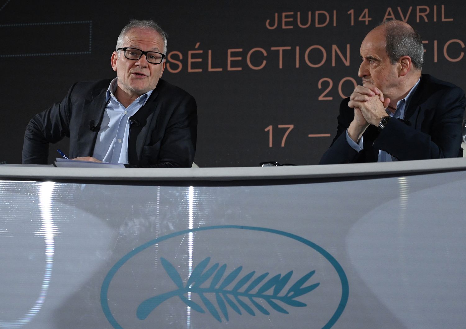 Il delegato generale del festival di Cannes, Thierry Fremaux, e Pierre Lescure&nbsp;