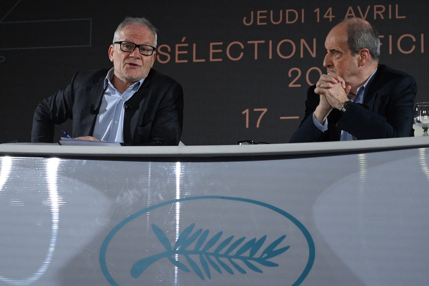 Il delegato generale del festival di Cannes, Thierry Fremaux, e Pierre Lescure&nbsp;