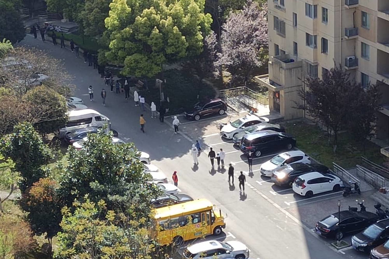 Le file per i test a Shanghai