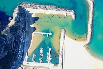 &nbsp;Il porto di Buggerru visto dall'alto