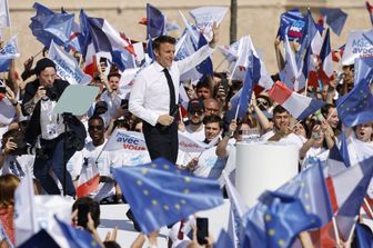 Emmanuel Macron, incontro elettorale a Marsiglia