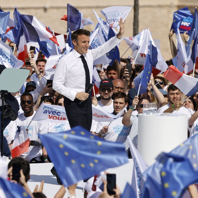 Emmanuel Macron, incontro elettorale a Marsiglia