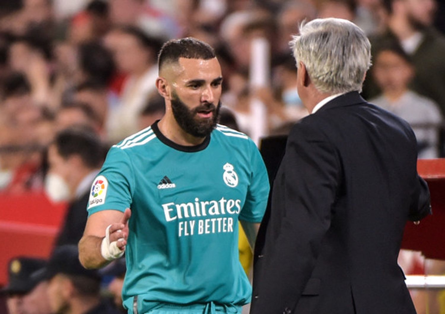 Karim Benzema e Carlo Ancelotti