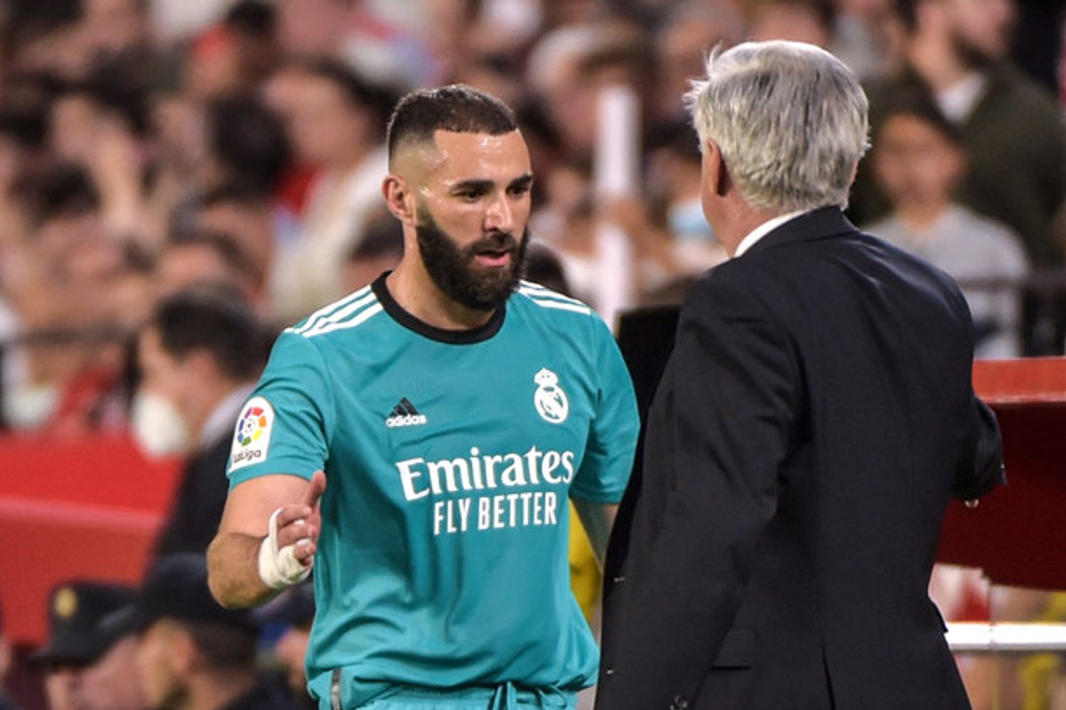Karim Benzema e Carlo Ancelotti
