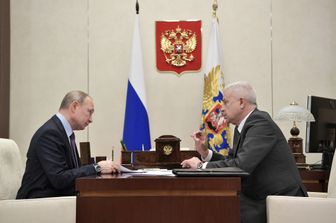 Vagit Alekperov in uno dei suoi incontri con Vladimir Putin
