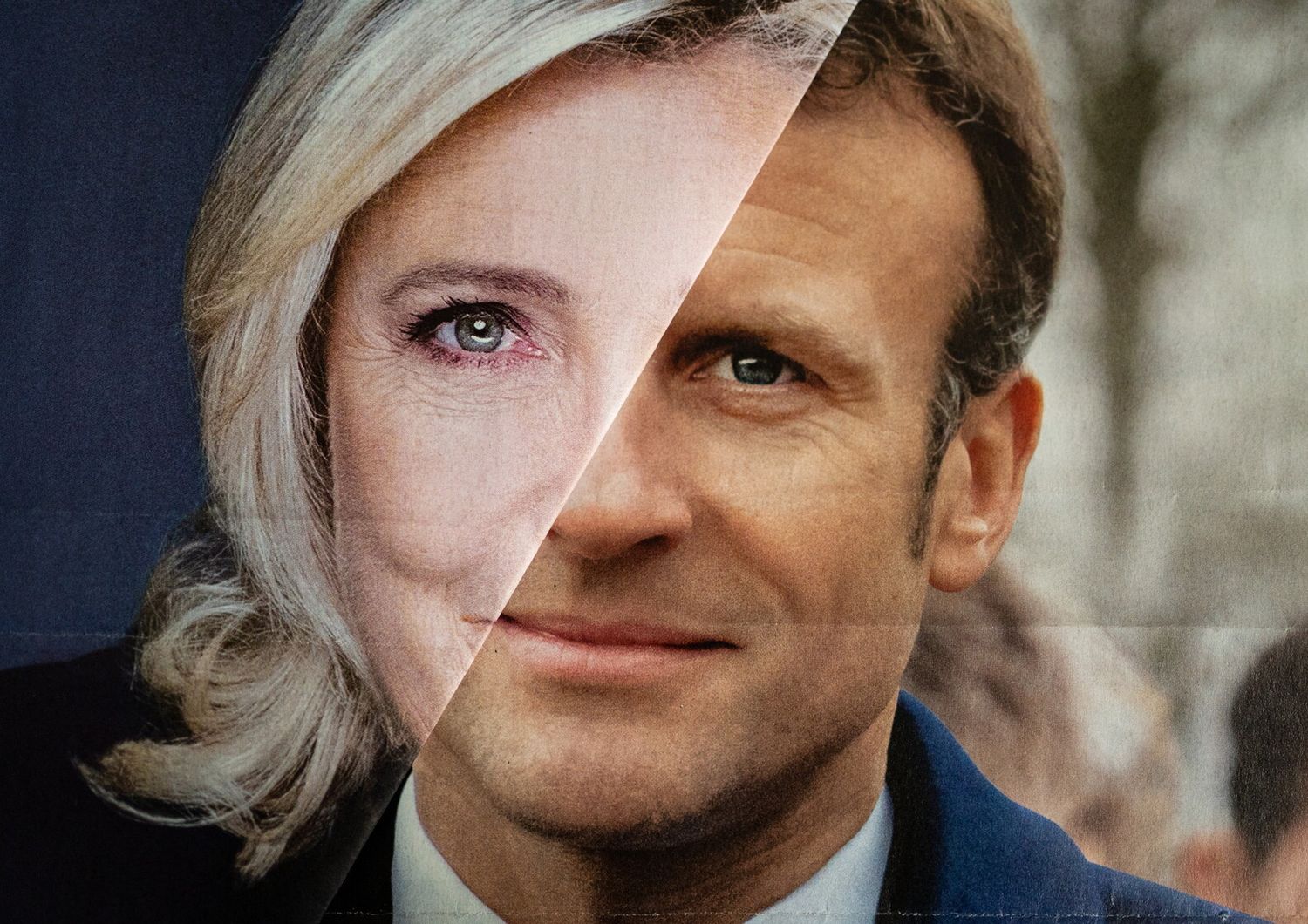 Le Pen-Macron, fotomontaggio Afp