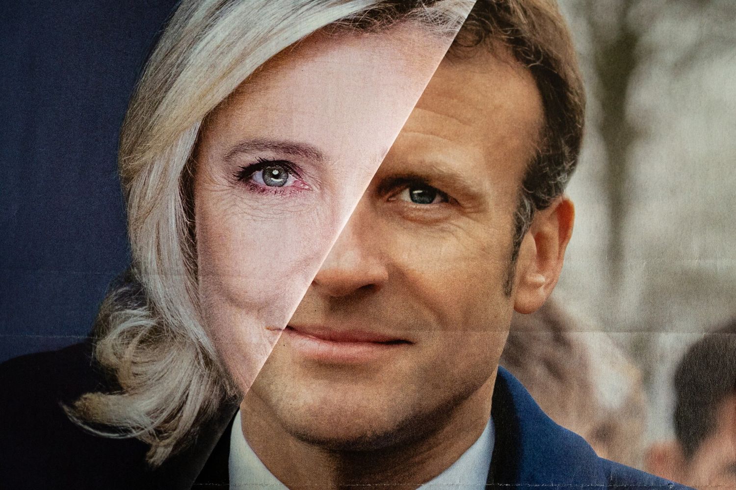 Le Pen-Macron, fotomontaggio Afp