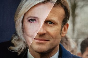 Le Pen-Macron, fotomontaggio Afp