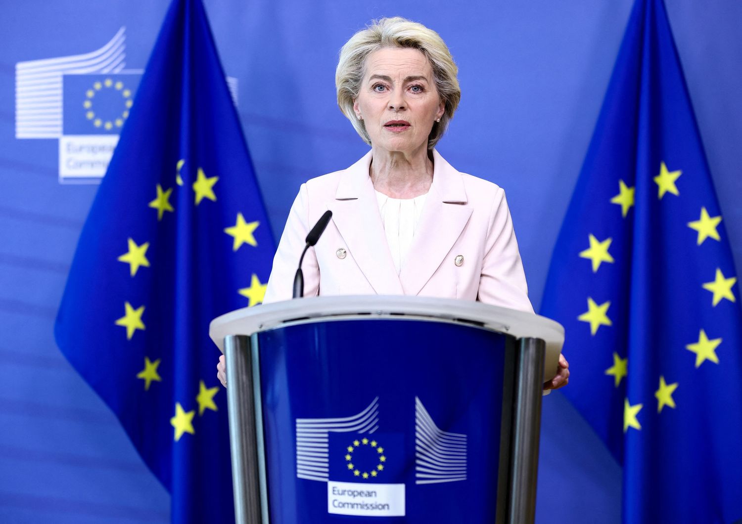 La presidente della Commissione europea Ursula von der Leyen&nbsp;