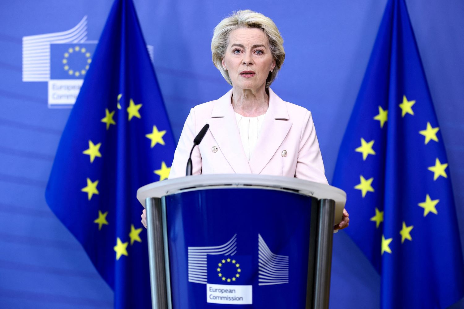 La presidente della Commissione europea Ursula von der Leyen&nbsp;