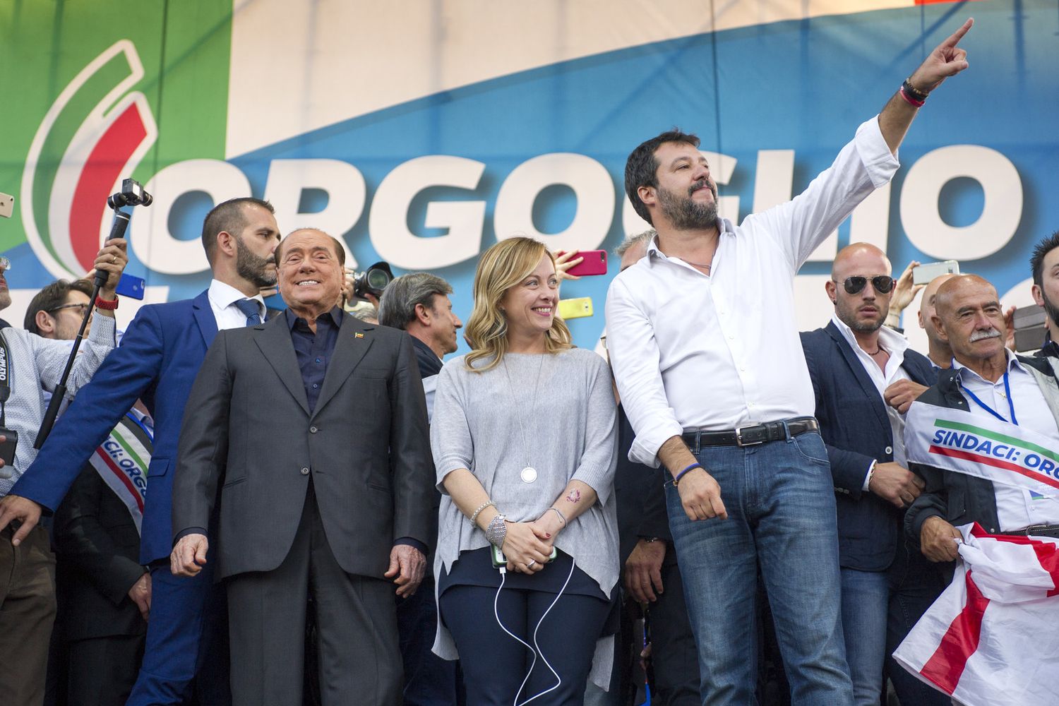 Silvio Berlusconi, Giorgia Meloni, Matteo Salvini&nbsp;