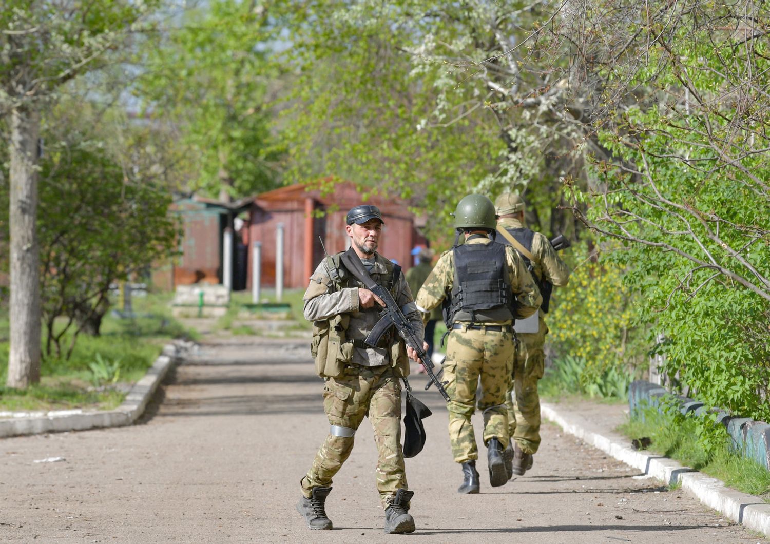 Soldati filo-russi a Rubezhnoe, nella Repubblica popolare di Luhansk&nbsp;