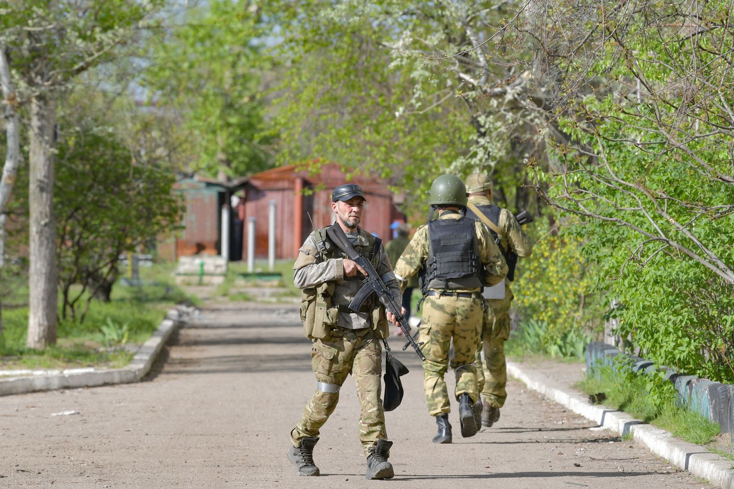 Soldati filo-russi a Rubezhnoe, nella Repubblica popolare di Luhansk&nbsp;