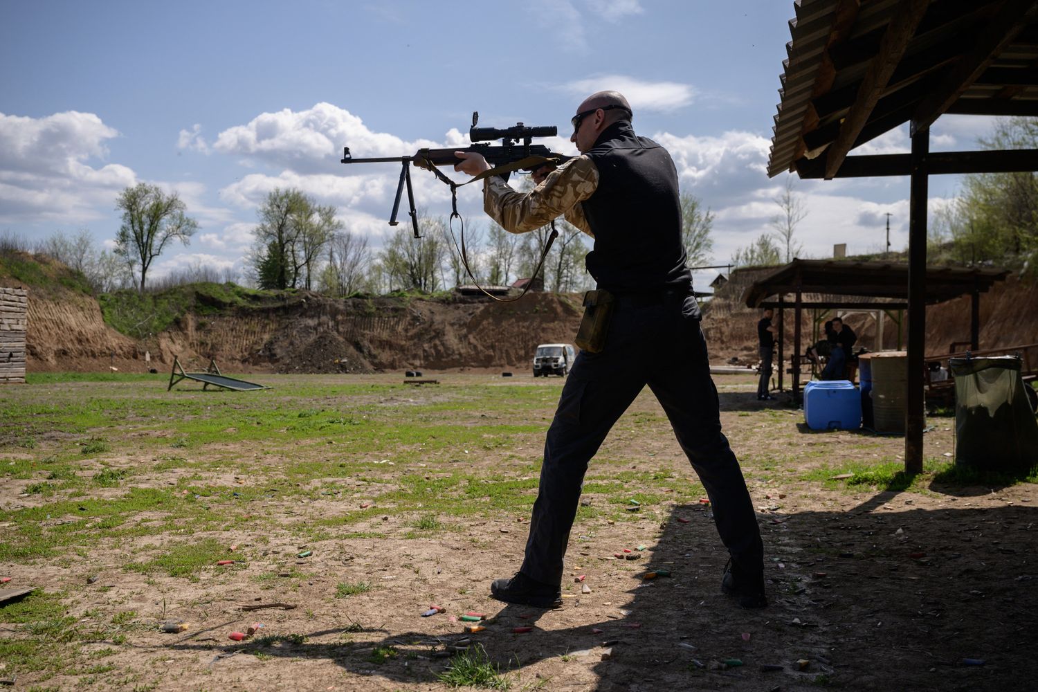 Soldato si esercita a&nbsp;Zaporizhzhia&nbsp;