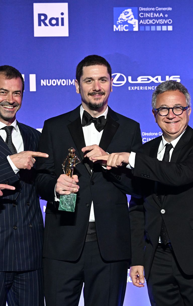 Gabriele Mainetti, Andrea Occhipinti, Stefano Massenzi, Mattia Guerra e Paolo Del Brocco&nbsp;<br />