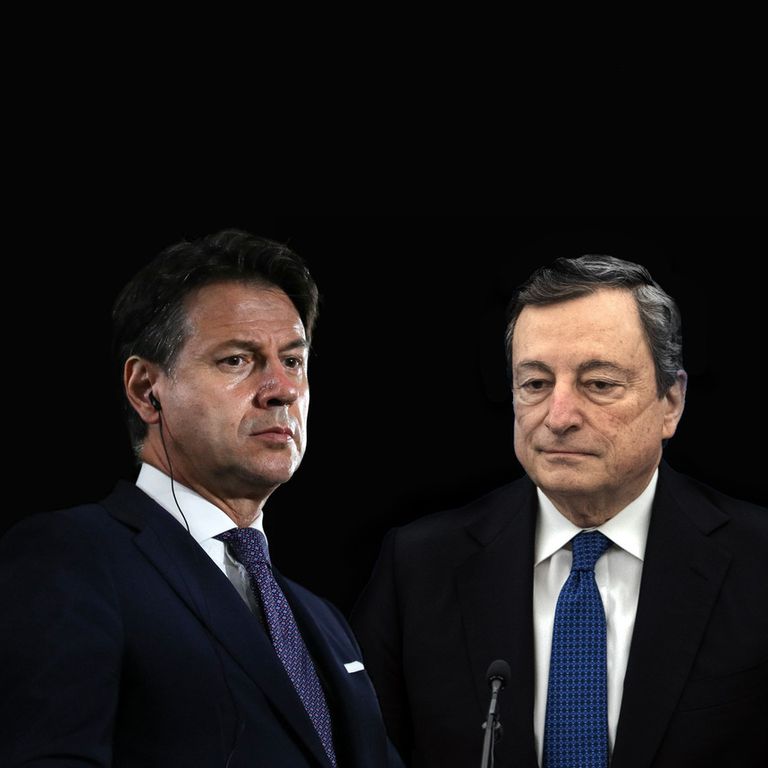 Giuseppe Conte e Mario Draghi