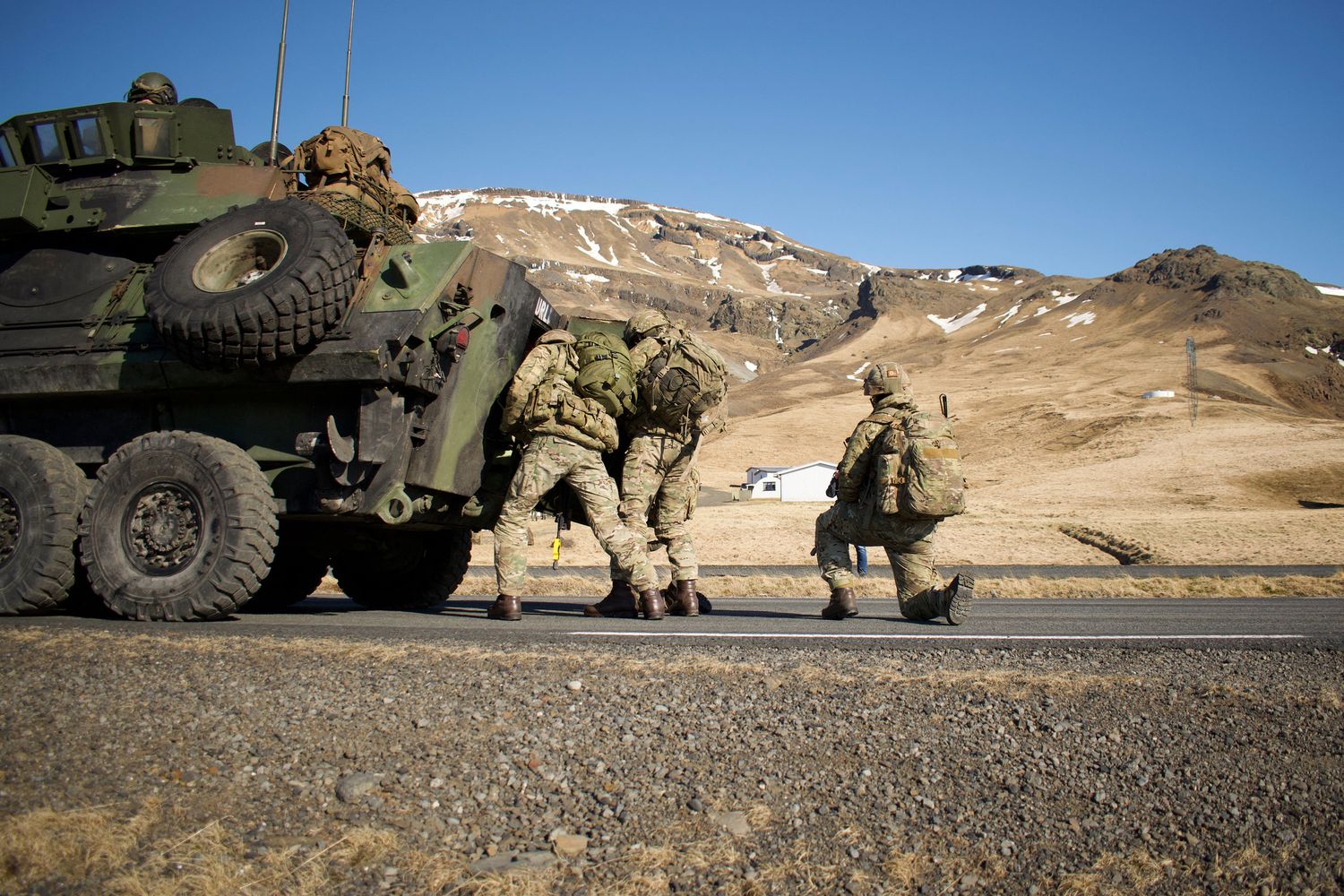 Marines americani durante un'esercitazione