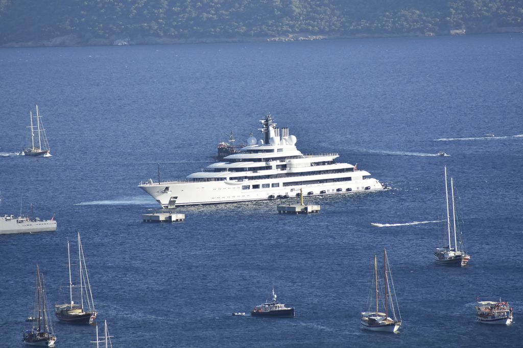 Il superyacht in Turchia nell'agosto 2020