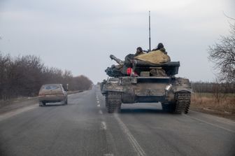Carro armato russo a Mariupol&nbsp;