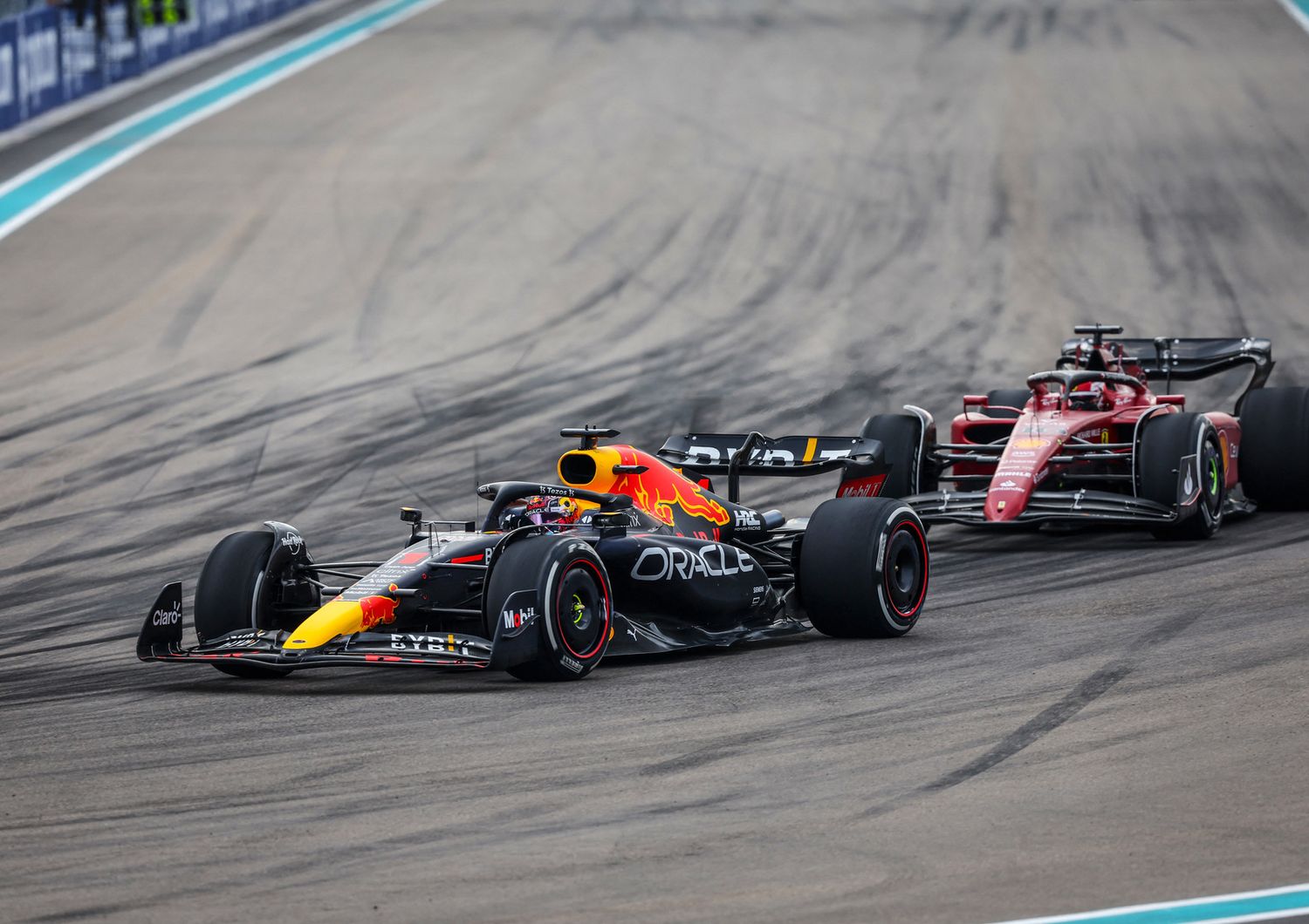 Verstappen e Leclerc nel Gp di Miami&nbsp;